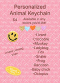 Customized Animal Keychain